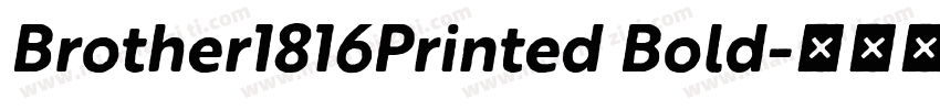 Brother1816Printed Bold字体转换